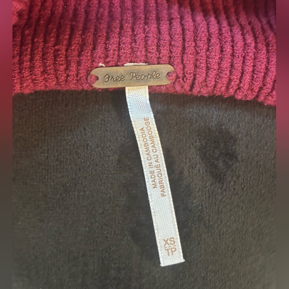 Free People Ottoman Slouchy Tunic, Pomegranate Wine, Size XS - Picture 5 of 6